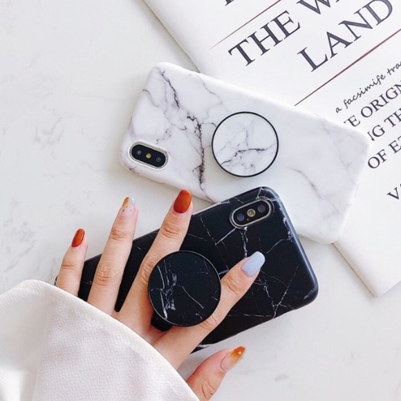 NEW iPhone 7/8/X/XS Black Marble Case - Picture 2 of 6